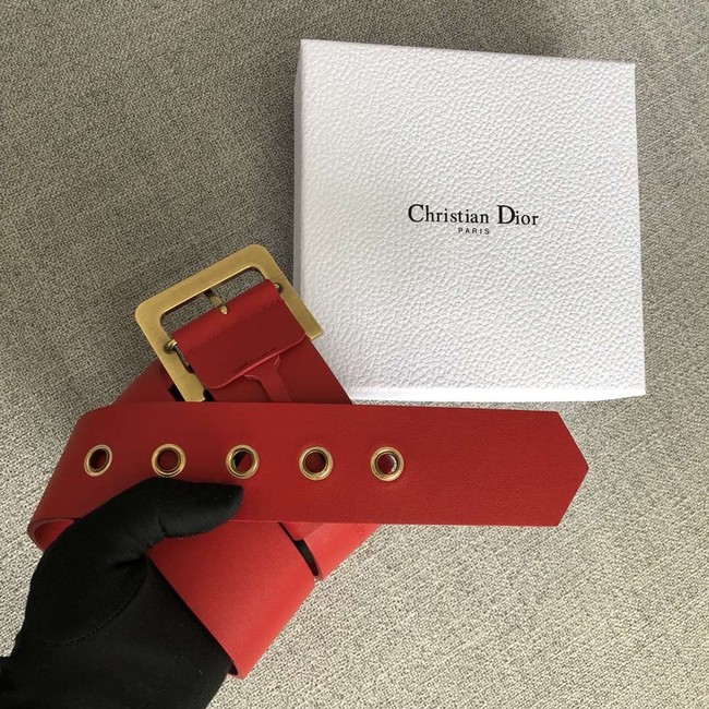 Dior Wide leather belt with 50 mm D4261 red