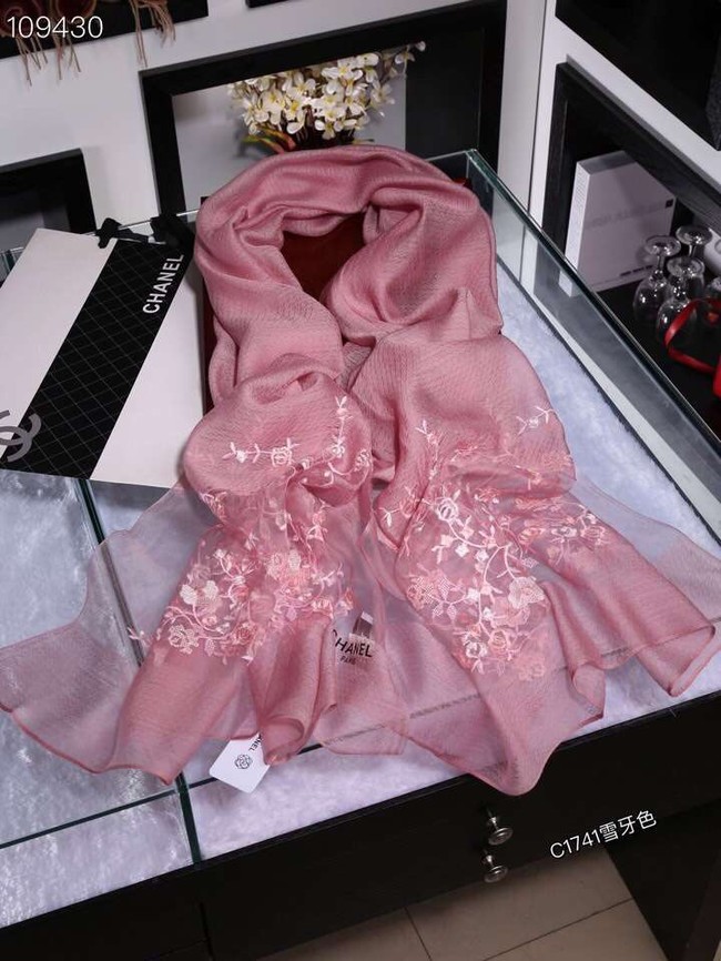 Chanel Cashmere Scarf CH1110B pink