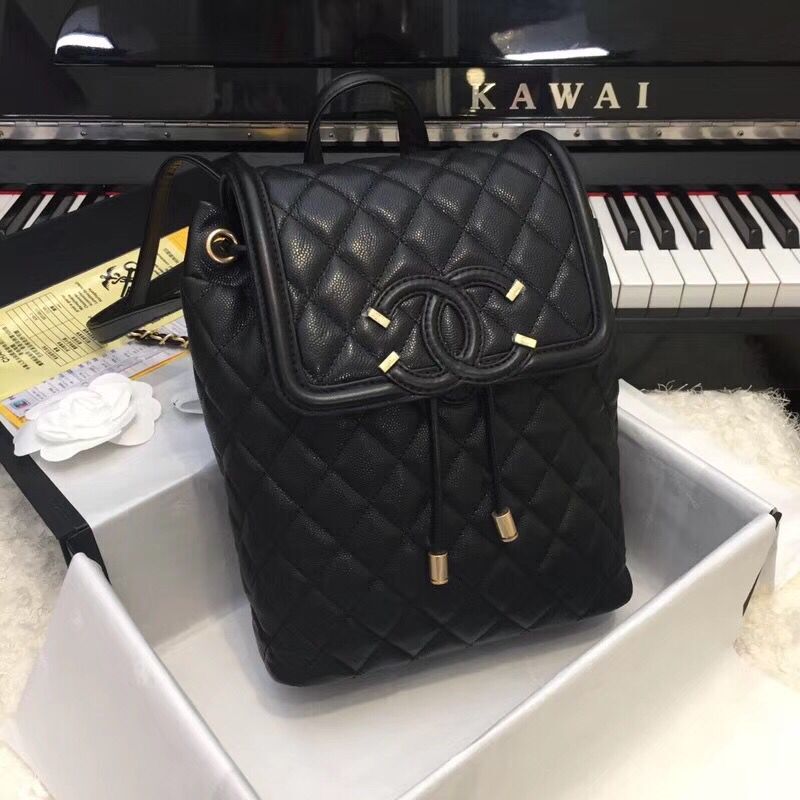 Chanel Caviar Leather Backpack Original Leather 83430 Black