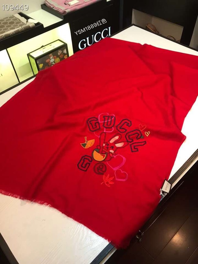 Gucci Cashmere Scarf YSM1889 red