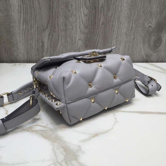 VALENTINO Candy quilted leather cross-body bag 0033 grey