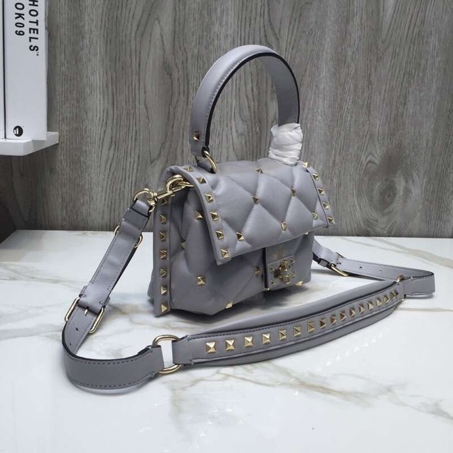 VALENTINO Candy quilted leather cross-body bag 0033 grey