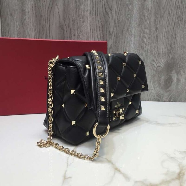 VALENTINO Candy quilted leather cross-body bag 0072 black