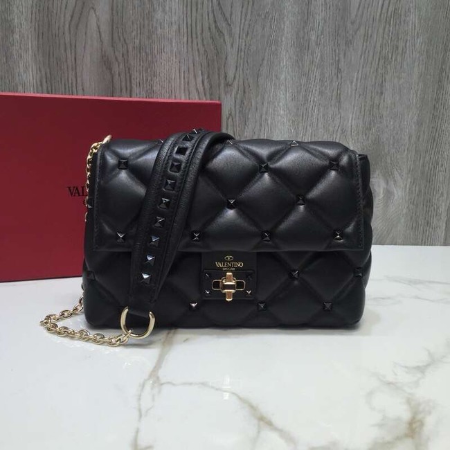 VALENTINO Candy quilted leather cross-body bag 0072 black