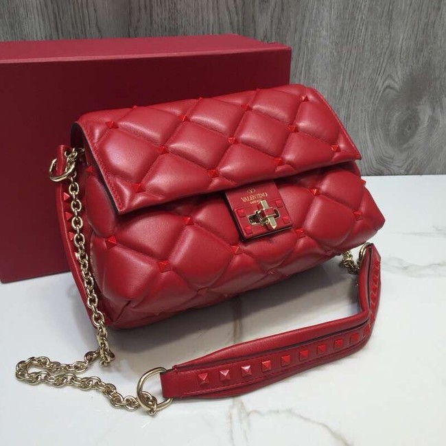 VALENTINO Candy quilted leather cross-body bag 0072 red