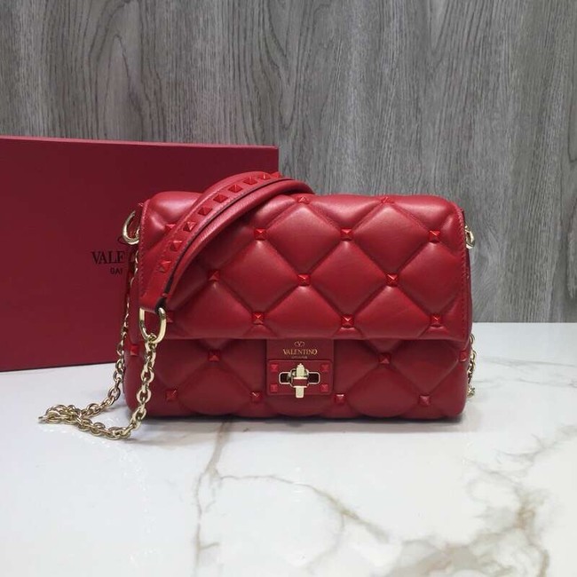 VALENTINO Candy quilted leather cross-body bag 0072 red