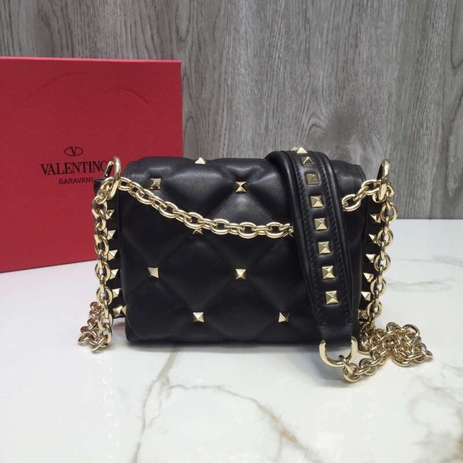 VALENTINO Candy quilted leather cross-body bag 0073 black