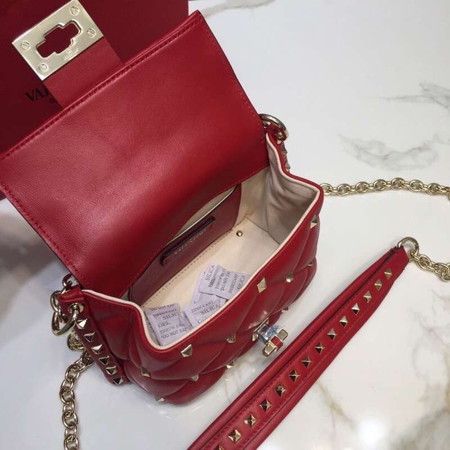 VALENTINO Candy quilted leather cross-body bag 0073 red