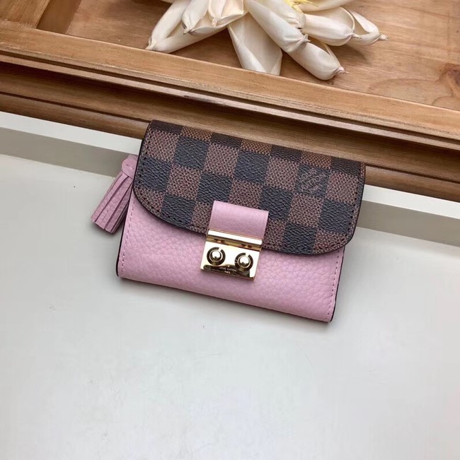 Louis Vuitton CROISETTE COMPACT WALLET N60208 pink