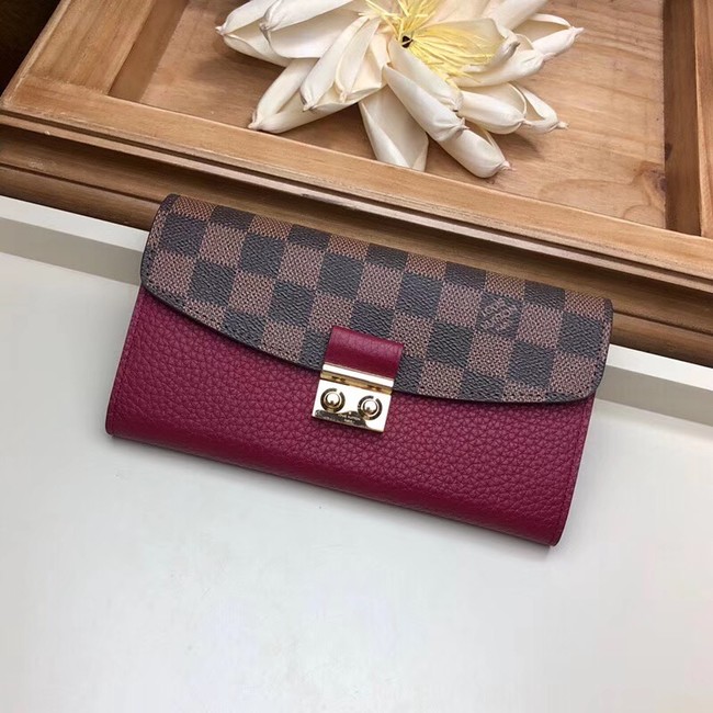 Louis Vuitton CROISETTE WALLET N60215 Lie De Vin