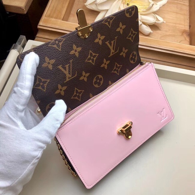 Louis Vuitton Original CHERRYWOOD CHAIN WALLET M63306 Rose Ballerine