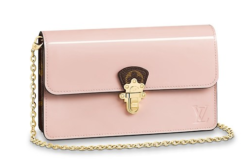 Louis Vuitton Original CHERRYWOOD CHAIN WALLET M63306 Rose Ballerine