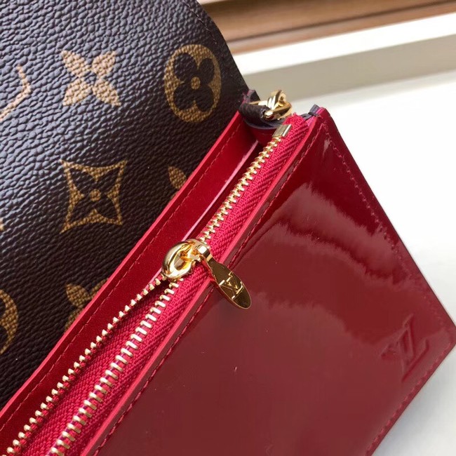 Louis Vuitton Original CHERRYWOOD CHAIN WALLET M63306 red