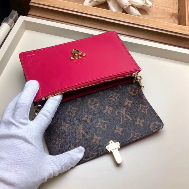 Louis Vuitton Original CHERRYWOOD CHAIN WALLET M63306 rose