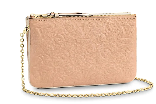 Louis Vuitton POCHETTE DOUBLE ZIP M63919 Beige Dore