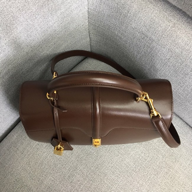 CELINE MEDIUM 16 BAG IN SATINATED CALFSKIN 187373 BROWN