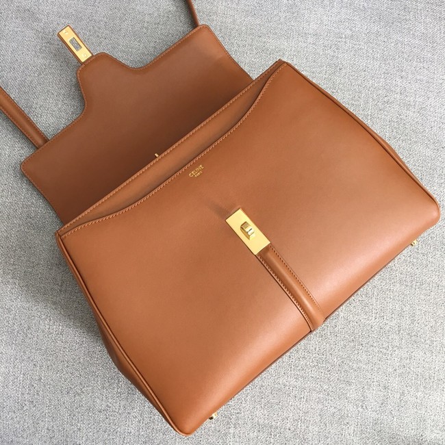 CELINE MEDIUM 16 BAG IN SATINATED CALFSKIN 187373 TAN