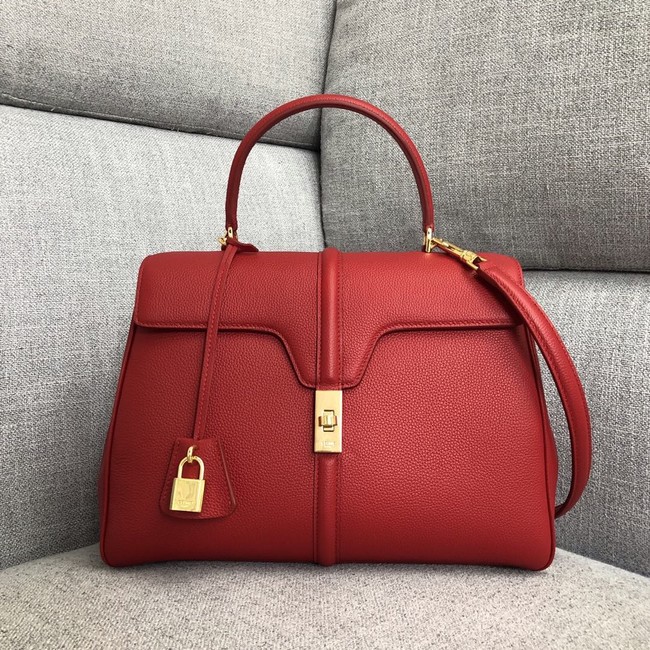 CELINE MEDIUM 16 BAG IN SATINATED CALFSKIN 187373 red