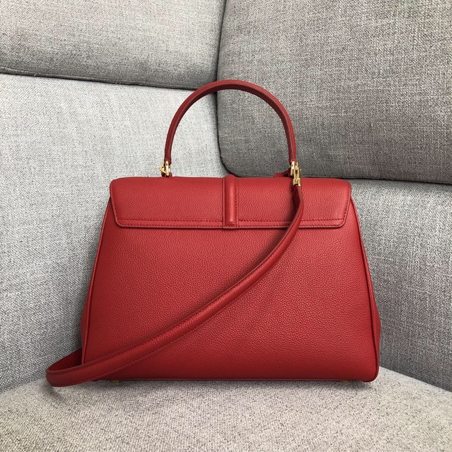 CELINE MEDIUM 16 BAG IN SATINATED CALFSKIN 187373 red