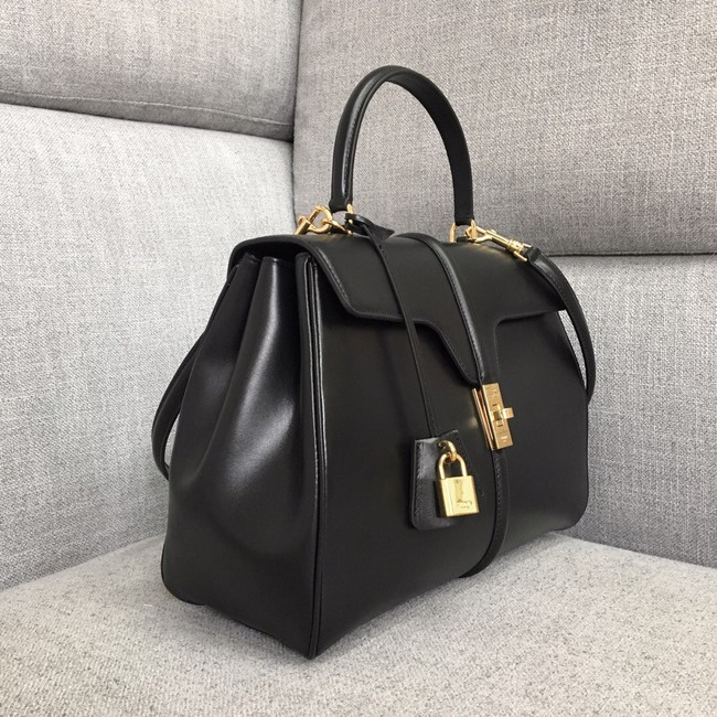 CELINE MEDIUM 16 BAG IN SATINATED CALFSKIN A187373 black