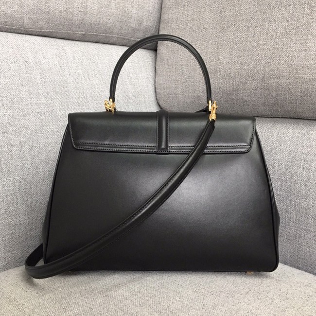 CELINE MEDIUM 16 BAG IN SATINATED CALFSKIN A187373 black