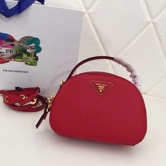 Prada Odette Saffiano leather bag 1BH123 red