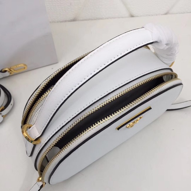 Prada Odette Saffiano leather bag 1BH123 white