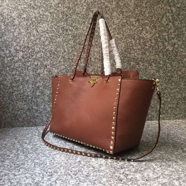 VALENTINO Rockstud large tote 0973 brown