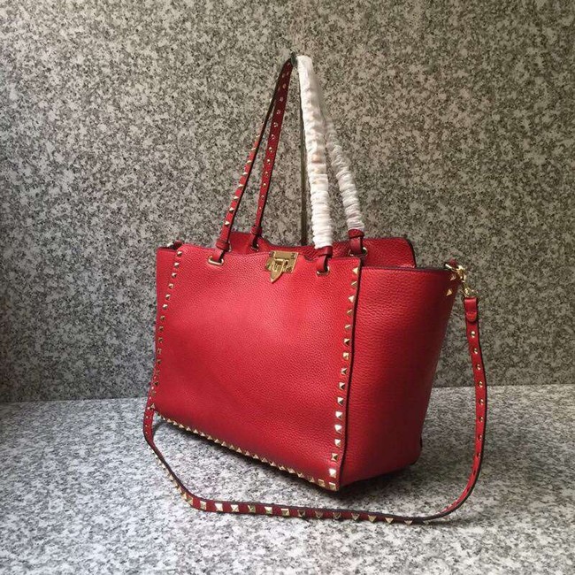 VALENTINO Rockstud large tote 0973 red