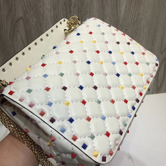 VALENTINO Quilted leather shoulder bag 45276 white