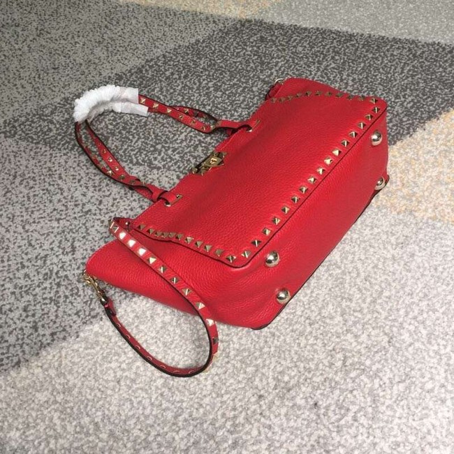 VALENTINO Rockstud medium tote 0972 red