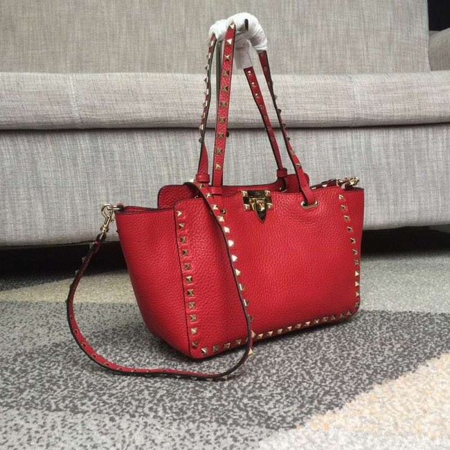 VALENTINO Rockstud medium tote 0972 red