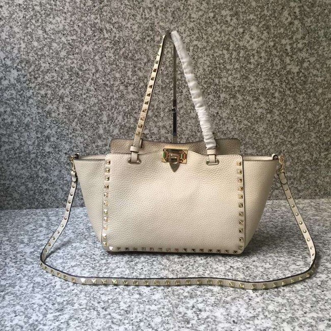 VALENTINO Rockstud medium tote 0972 white