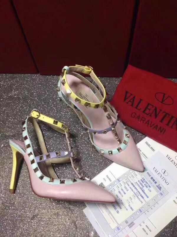 Valentino Leather Sandal Shoes V80662 Pink