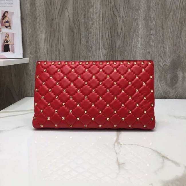 VALENTINO leather clutch 0125 red