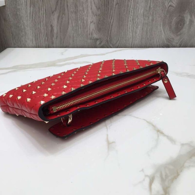 VALENTINO leather clutch 0125 red