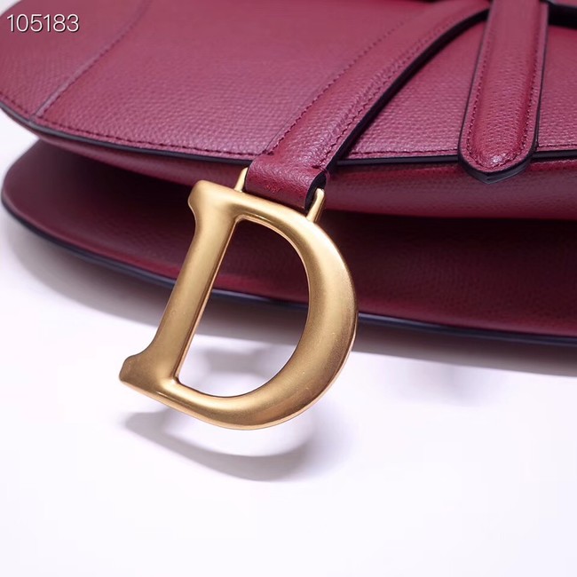 Dior SADDLE-TAS VAN KALFSLEER M0446CW Wine