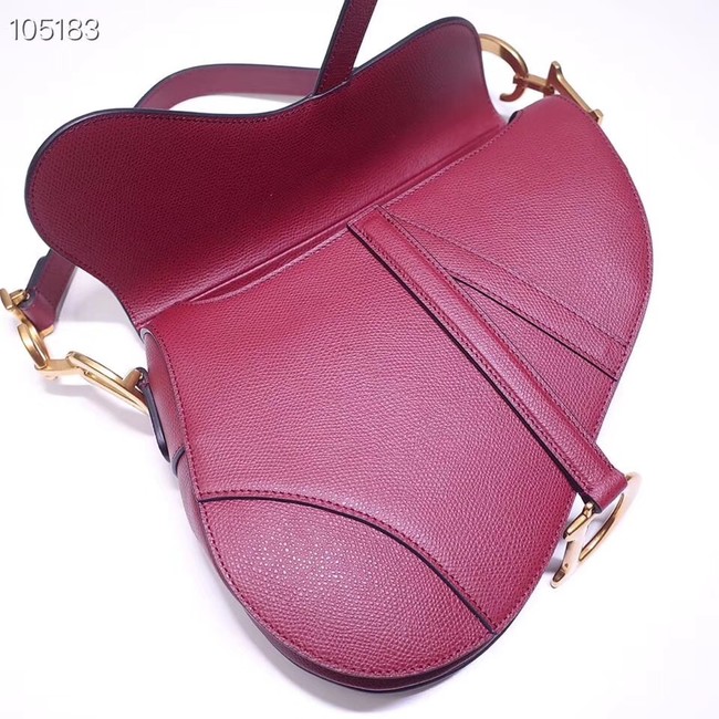 Dior SADDLE-TAS VAN KALFSLEER M0446CW Wine