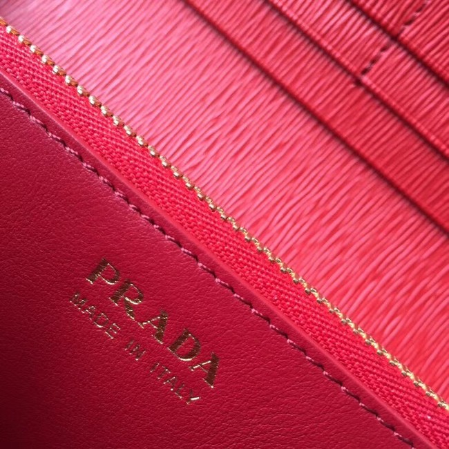 Prada Leather Wallet 1MH132 red