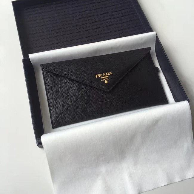 Prada Saffiano leather document holder 1MF175 black