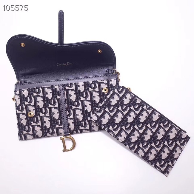 DIOR OBLIQUE SADDLE-CLUTCH 83133 black