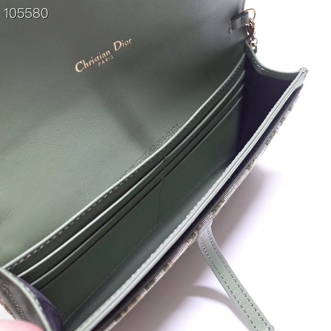 DIOR OBLIQUE SADDLE-CLUTCH 83133 green