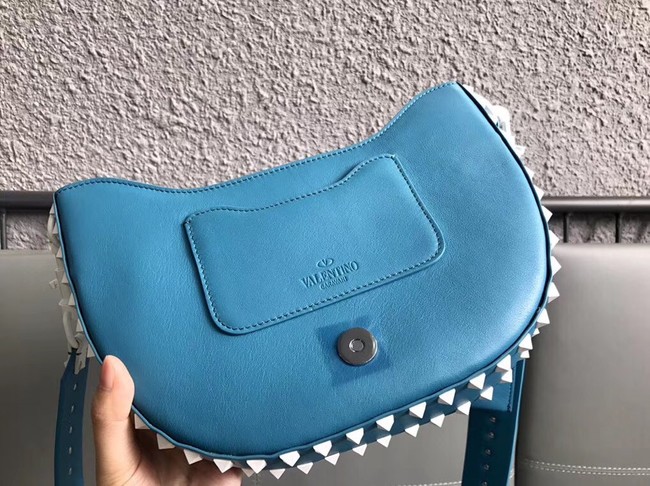 VALENTINO leather shoulder bag 0781 blue&white