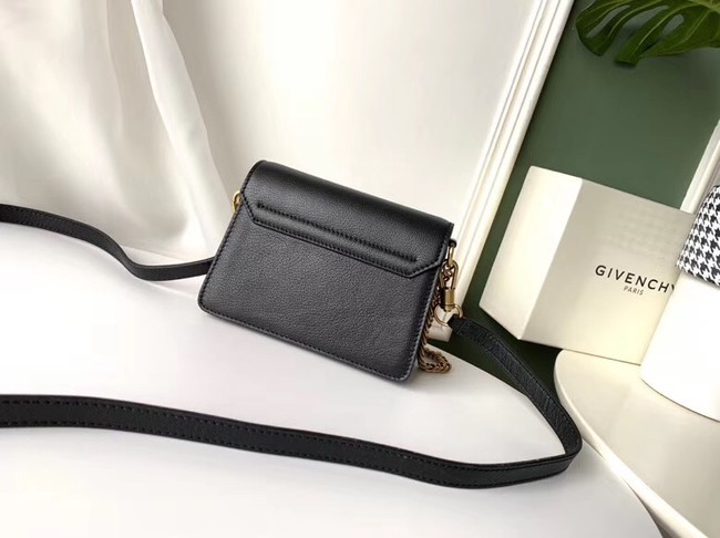 GIVENCHY GV3 leather and suede mini shoulder bag 1116 black