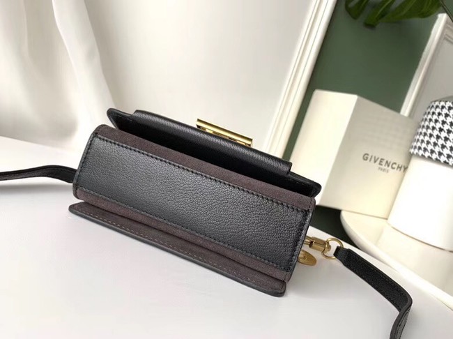 GIVENCHY GV3 leather and suede mini shoulder bag 1116 black