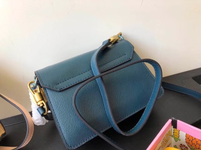 GIVENCHY GV3 leather and suede mini shoulder bag 1116 blue