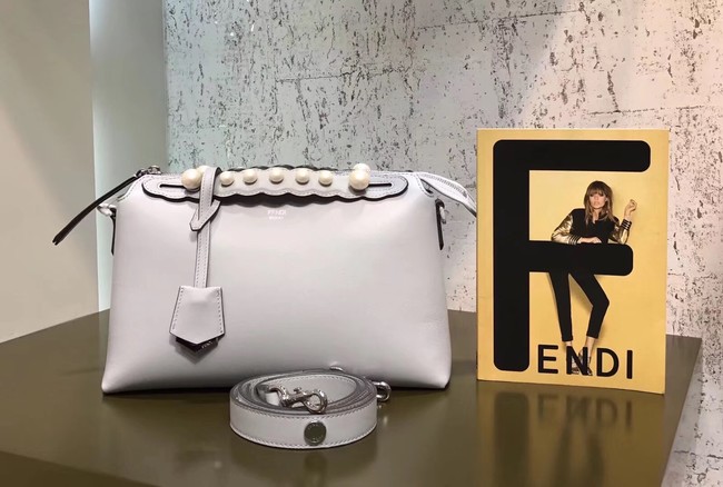 Fendi BY THE WAY REGULAR leather Boston bag 8BL124A white