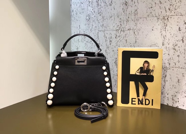 Fendi PEEKABOO MINI Exotic leather bag 8103 black