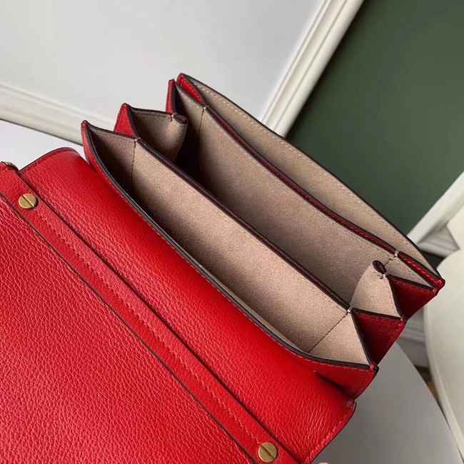 GIVENCHY GV3 leather and suede shoulder bag 9989 red