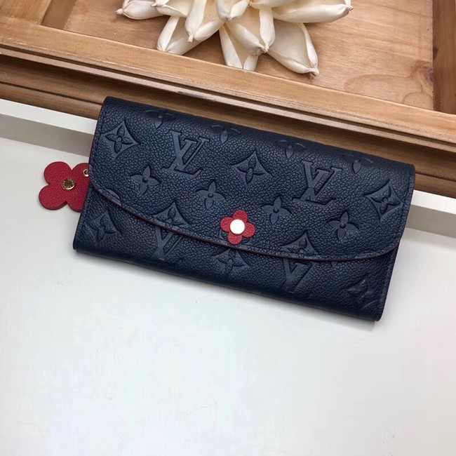 Louis Vuitton EMILIE WALLET M63918 Navy Blue